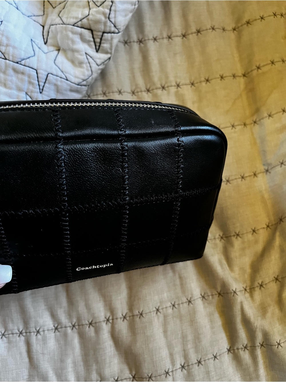 Coachtopia Alter Ego Black Leather Cosmetic Bag - Picture 7 of 16